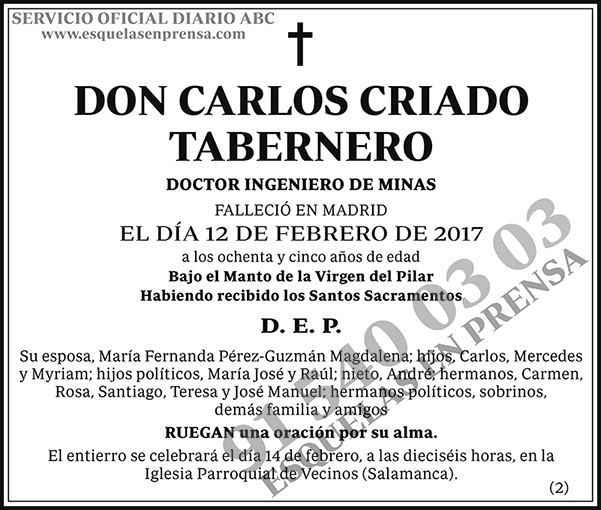 Carlos Criado Tabernero